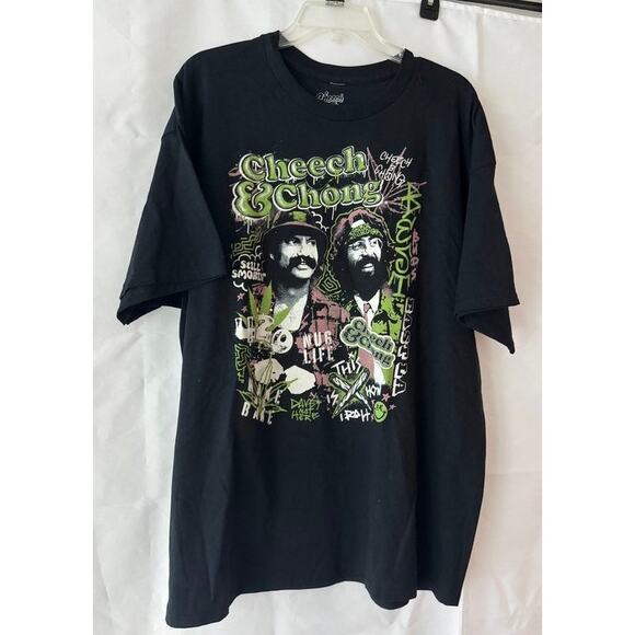 Cheech & Chong Black Graphic Tee | XXL | MAD Engine NWOT - Picture 8 of 12